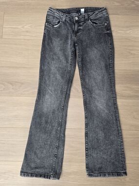 H&M Divided Women's Acid Wash Low-Rise Bootcut Jeans